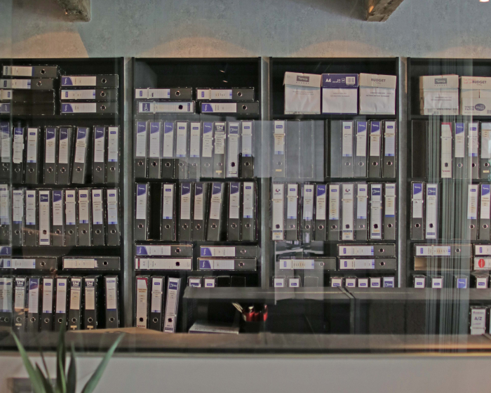 Archivadores en oficina